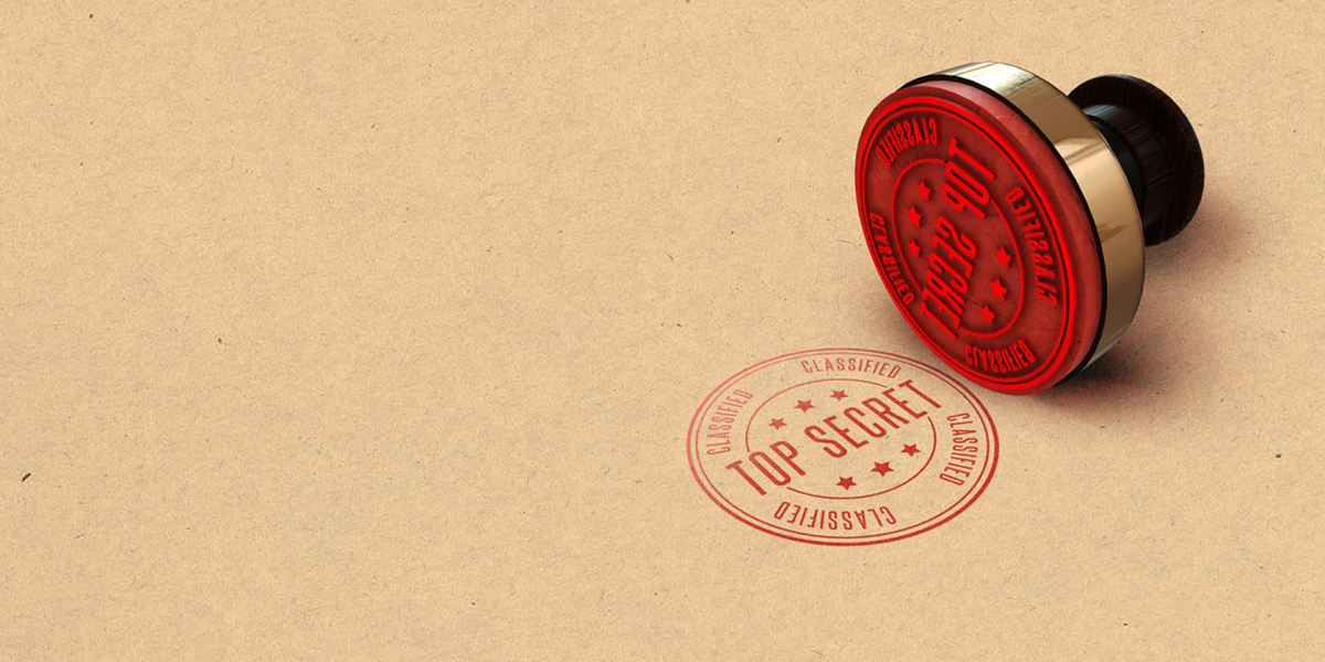 Red Top Secret/Classified Red Stamp